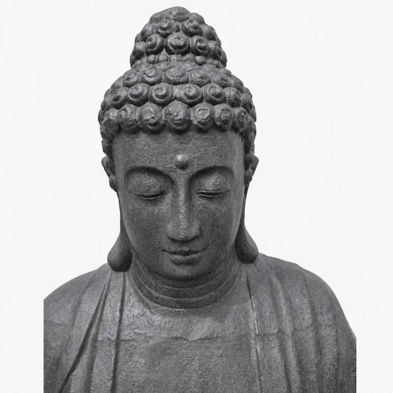 Dekorative Figur BUDDHA PRAYER 160cm anthrazit Garten Indoor