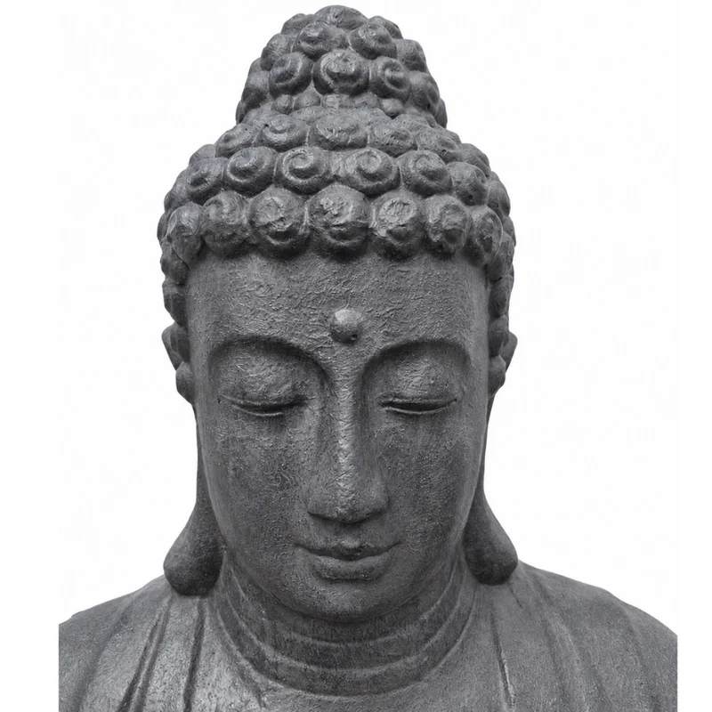 Dekorative Figur BUDDHA PRAYER 160cm anthrazit Garten Indoor