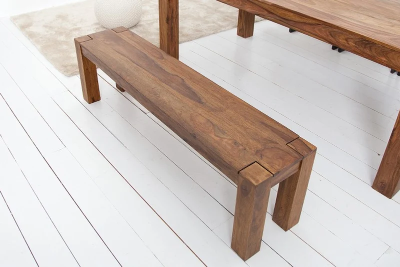 Casa Padrino Designer Sitzbank Natur Breite 140 cm, Höhe 45 cm