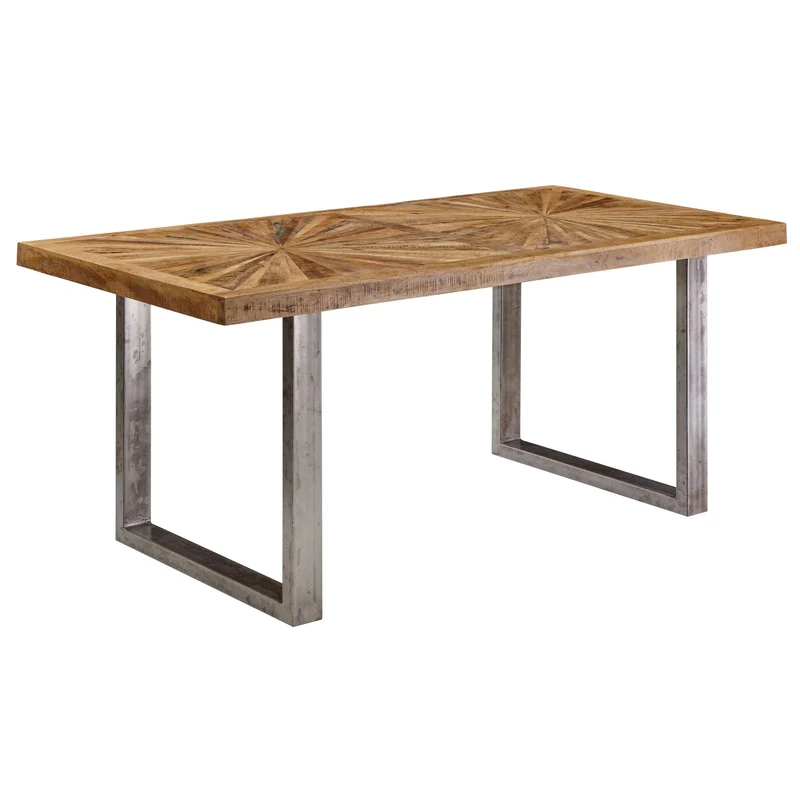 Esstisch Mango Massivholz 200x76,5x100cm Metallgestell Industrial