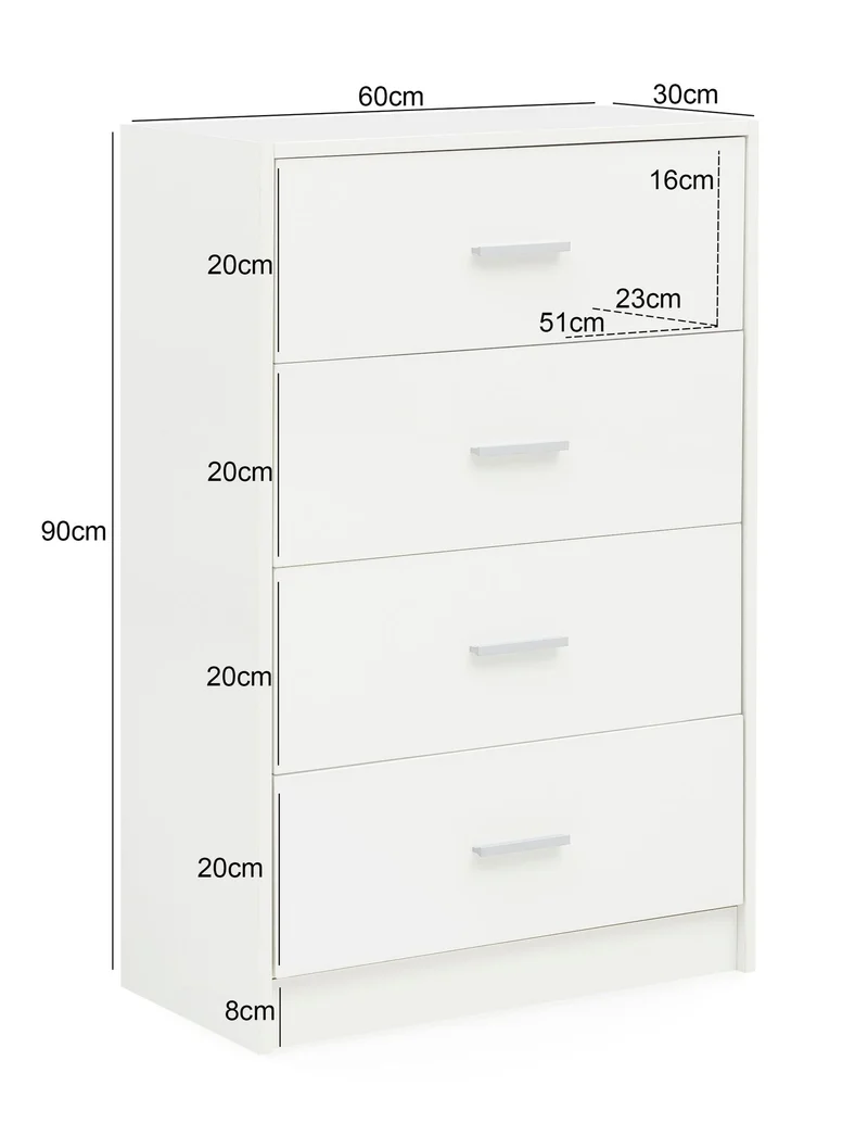 Sideboard WL5.864 Weiß Hochglanz 60x90x30cm Holz Modern Esszimmer
