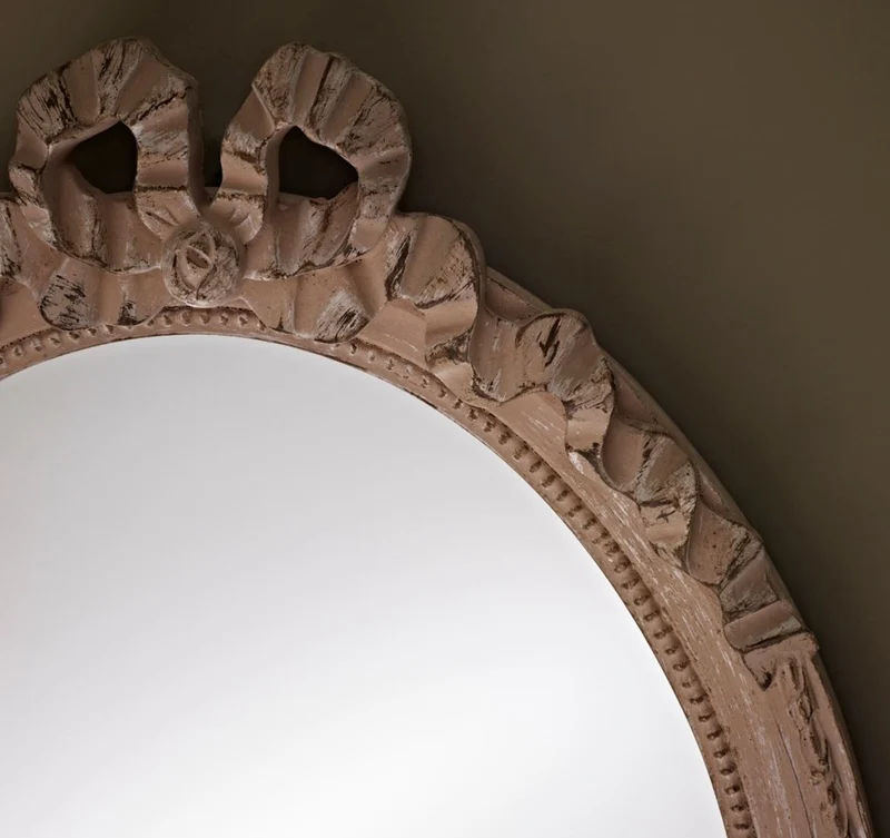 Casa Padrino Barock Wohnzimmer Spiegel Beige 36,5 x H. 50 cm - Wohnzimmermöbel im Barockstil