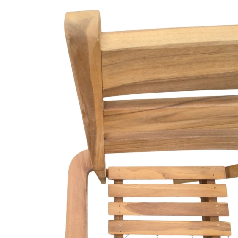 2er Set Teakstuhl MICA - stapelbar - Teakholz für Terrasse Balkon