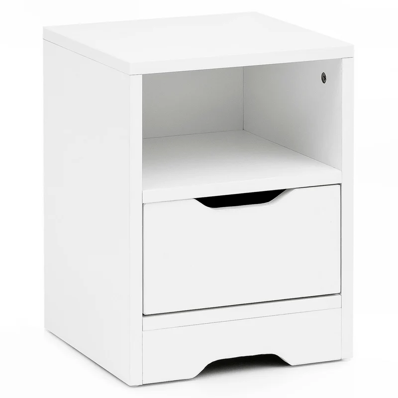 Nachtkonsole WL5.700 Weiß Matt 31x43x31cm 1 Schublade Ablagefach