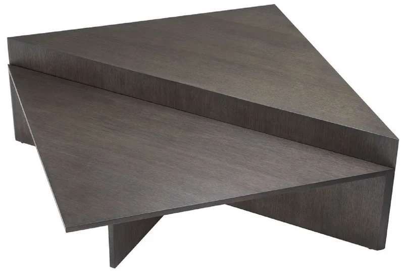 Casa Padrino Luxus Couchtisch Set Mokkafarben - 2 Eichenfurnier Wohnzimmertische - Wohnzimmer Möbel - Luxus Qualität