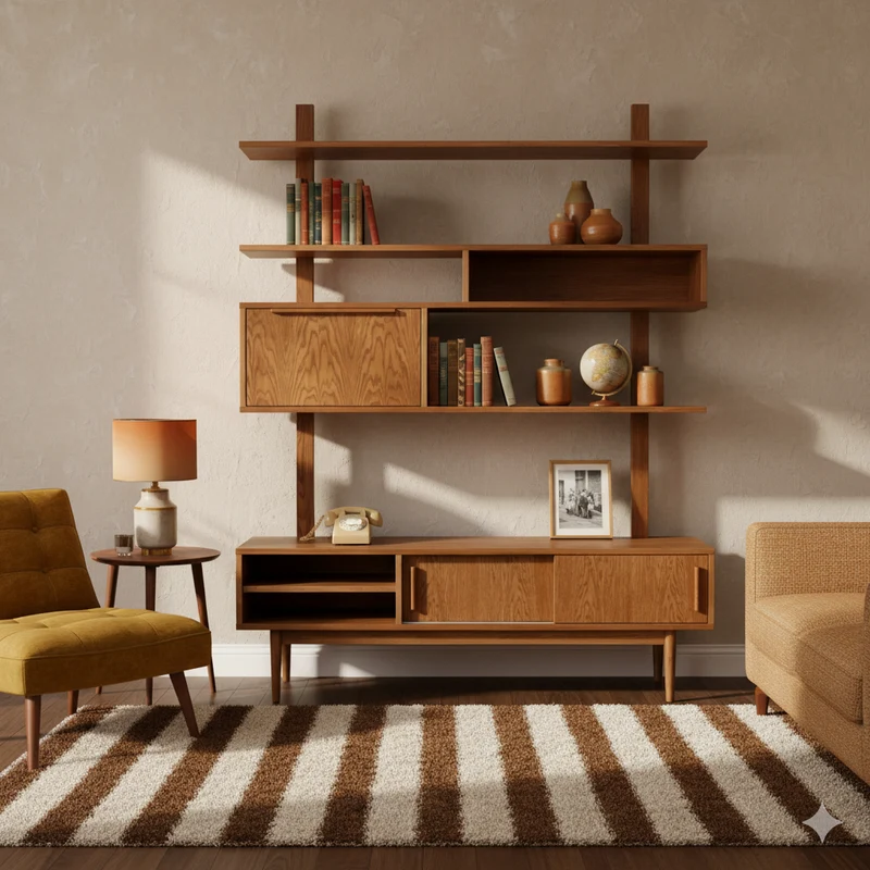 Bücherregal Mid-Century