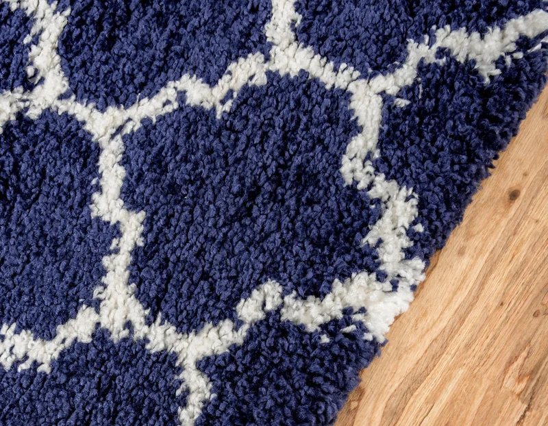 Teppich MARA Shagg Rechteckig Ultra-Marineblau diverse Größen