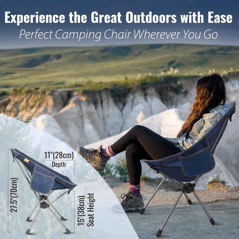 TREKOLOGY lightweight Camping Chairs for Adults - Compact & Ultralight Portablefor for Outdoor Adventures, Hiking, Backpacking – Comfortable Chaise Camping Compacte & Durable YIZI GO Chaise de Camping 🍁 All In One Marketplace Canada