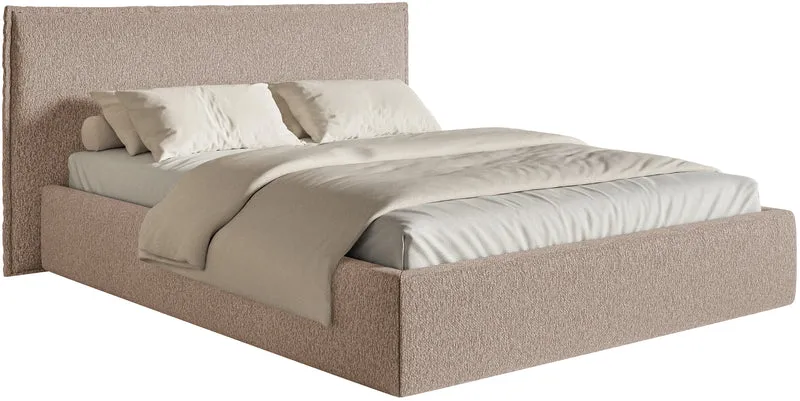 Polsterbett 180x200 cm Softie dunkelbeige Chenille