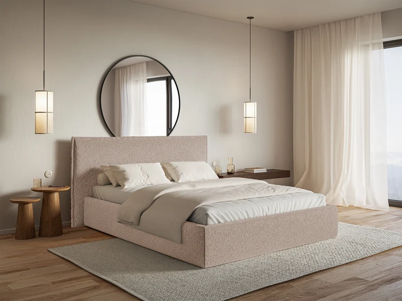 Polsterbett 180x200 cm Softie dunkelbeige Chenille
