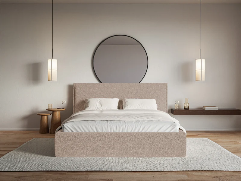 Polsterbett 180x200 cm Softie dunkelbeige Chenille