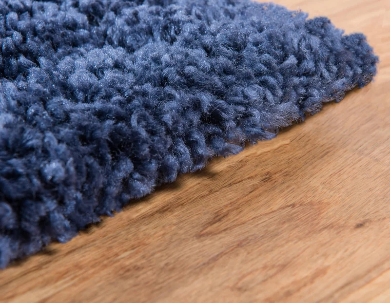 Teppich MARA Shaggy Rechteckig Marineblau diverse Größen