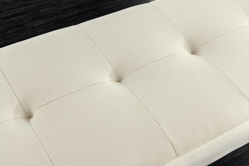 Moderne Sitzbank BELLE 100cm champagner Samt