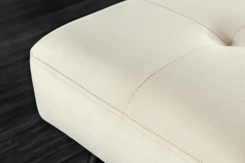 Moderne Sitzbank BELLE 100cm champagner Samt