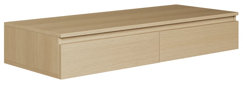 Hängender Schminktisch Bemmi mit Schubladen, 120 cm, Lindberg-Eiche