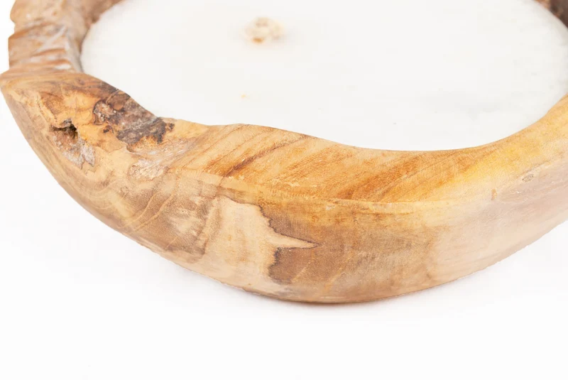 Teak-Schale LILIN Ø ca. 30cm inkl. Kerze