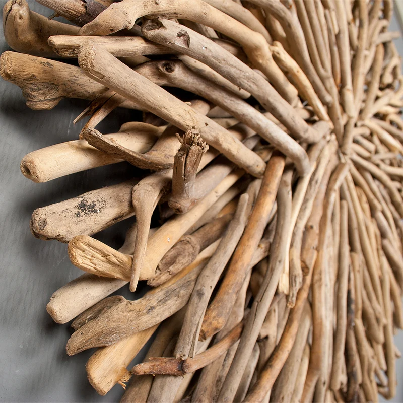 Wand-Deko-Objekt BULAT Natural Ø ca. 70cm Treibholz Wandbild