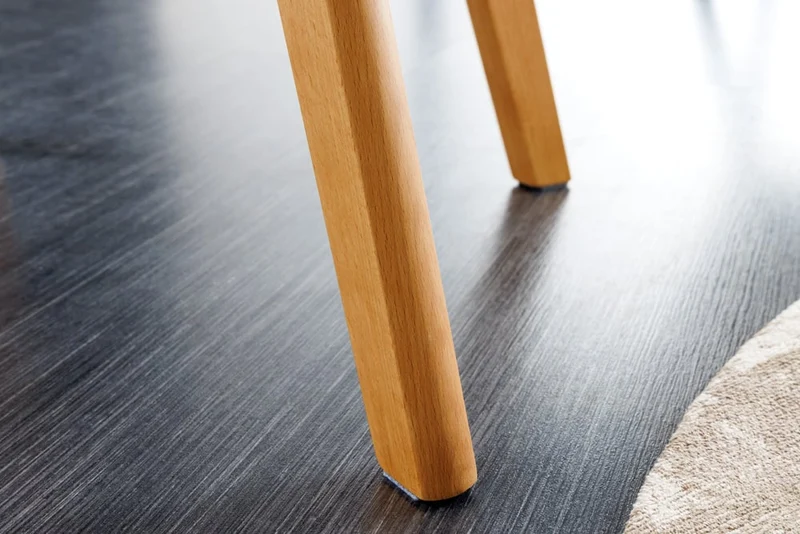 Design Stuhl DENMARK grau Eichoptik Holzbeine