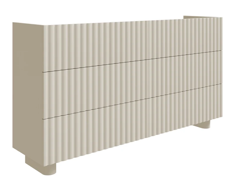 Kommode mit sechs Schubladen Fiorra 147 cm Kaschmir