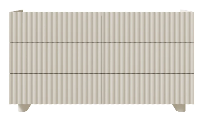 Kommode mit sechs Schubladen Fiorra 147 cm Kaschmir