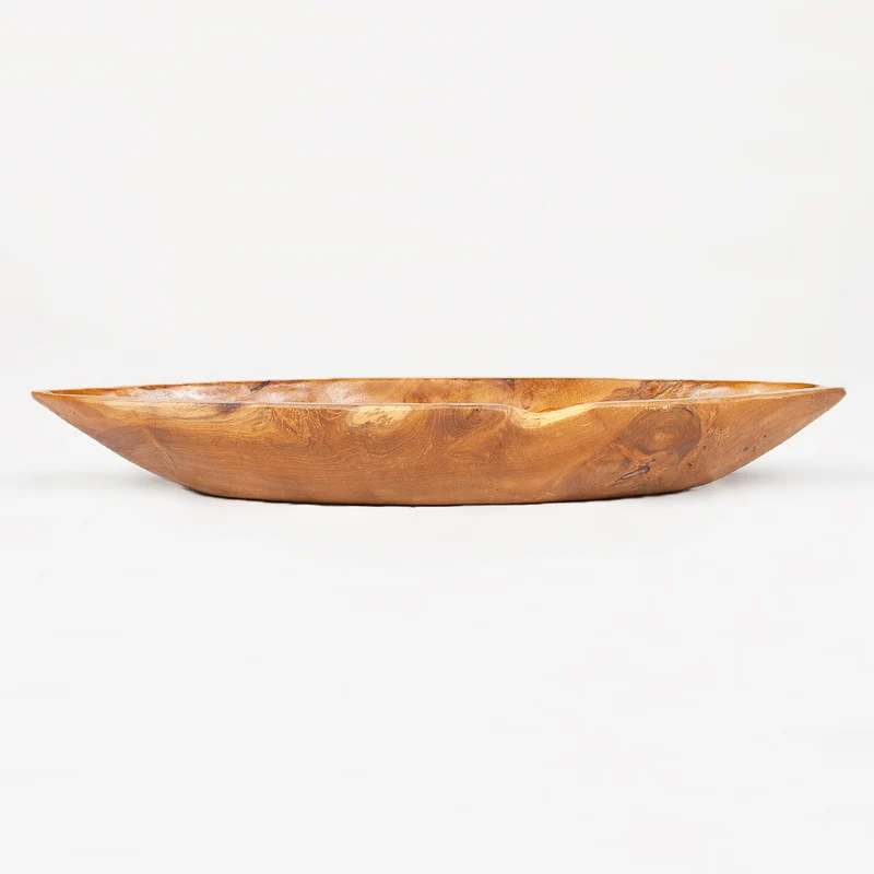 Individuelle Teak-Schale PERA ca.70cm Natural Handarbeit