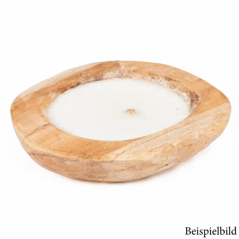 Teak-Schale LILIN Ø ca. 20cm inkl. Kerze