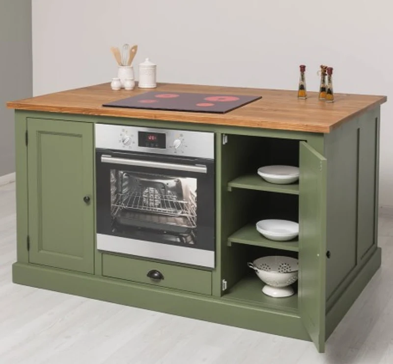 Casa Padrino Küchenschrank im Landhausstil, 160 x 110 x 90 cm