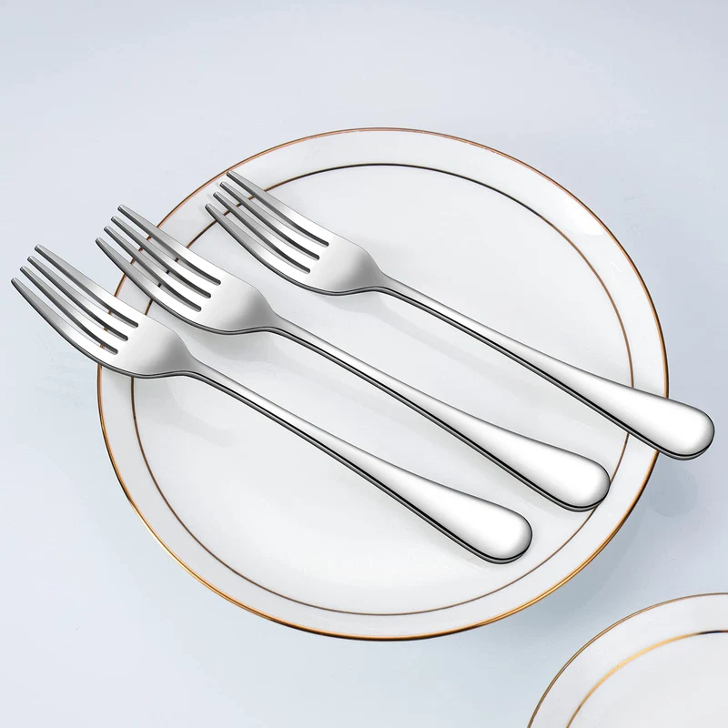 Set of 12, Stainless Steel Dinner Forks Silverware Set, Heavy-Duty Dinner Forks (8 Inch) Cutlery Set, Dishwasher Safe (Silver) 🍁 All In One Marketplace Canada