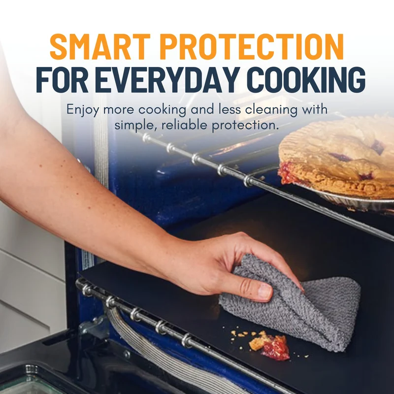 Oven Liners for Bottom of Oven - 2 Pack Large Heavy Duty Mats, 17”x25” Non-Stick Reusable Liner for Electric, Gas, Toasters, Grills - BPA & PFOA Free Kitchen Accessory to Keep It Clean (Black) 🍁 All In One Marketplace Canada