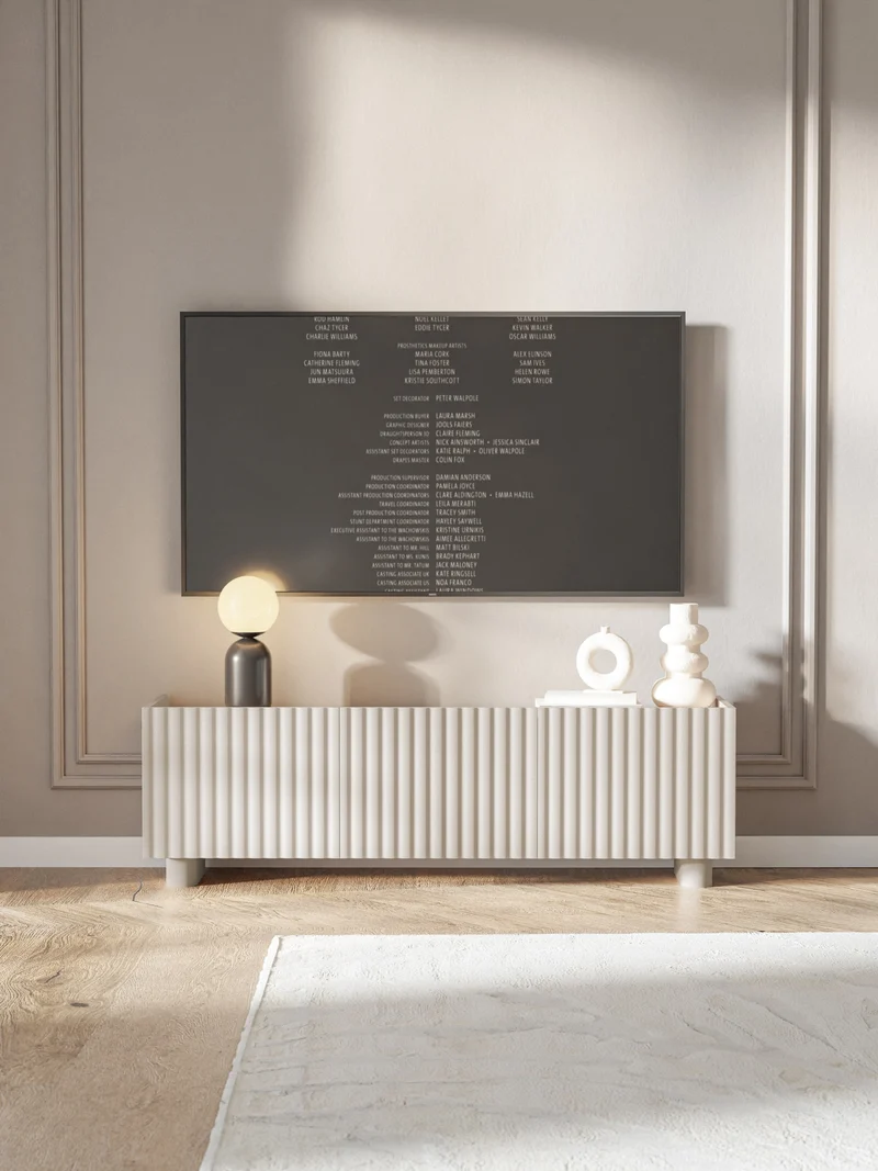 Fiorra TV-Schrank mit drei Türen, 144 cm, Kaschmir