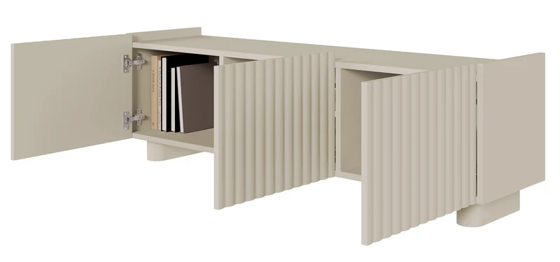 Fiorra TV-Schrank mit drei Türen, 144 cm, Kaschmir
