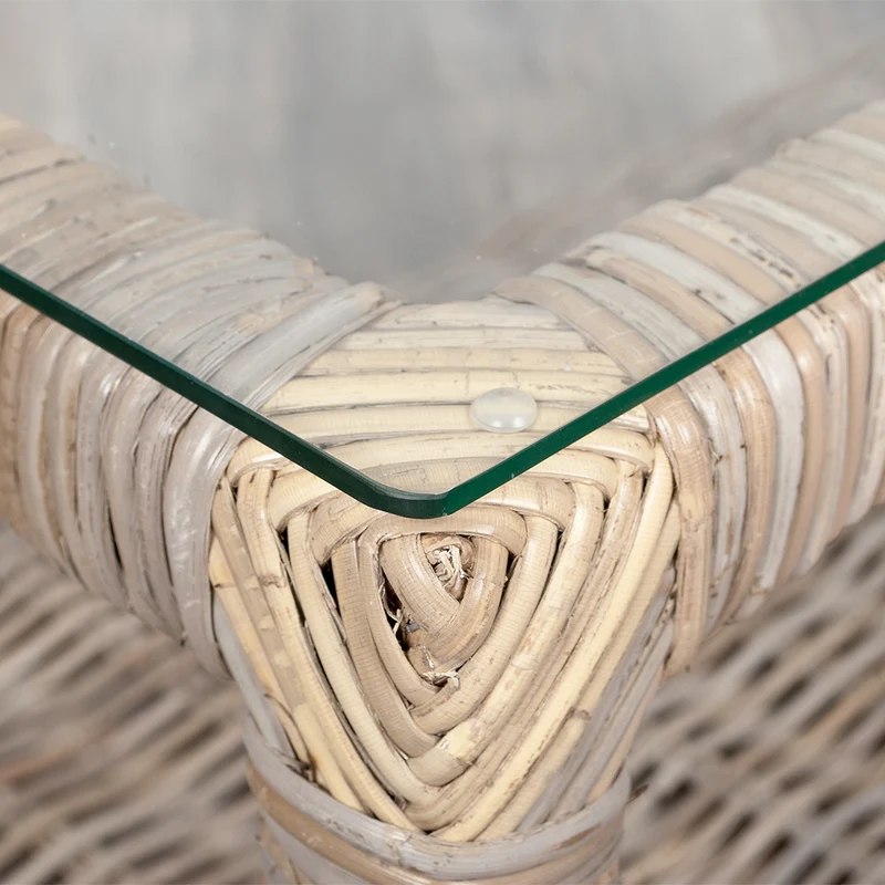 4tlg. Loungemöbel-Set Sitzgruppe LIVING Rattan Grey