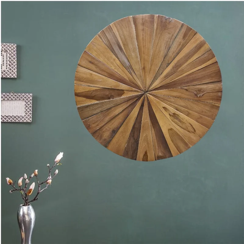 Wand-Deko-Objekt LATO recycled Teak rund 60cm