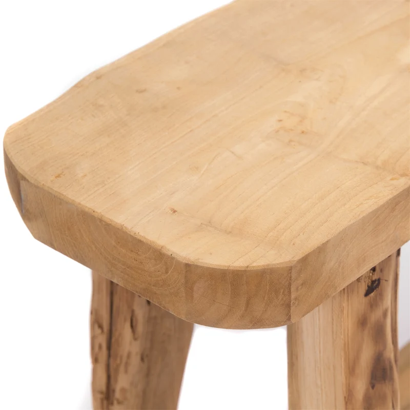 SITZ BÄNKCHEN "COSTA" | Teak, 80 cm | Holzbank, Beistellbank