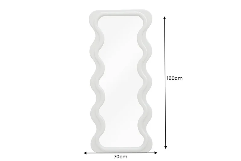 Extravaganter Design Spiegel 160x70cm FORMOSA greige