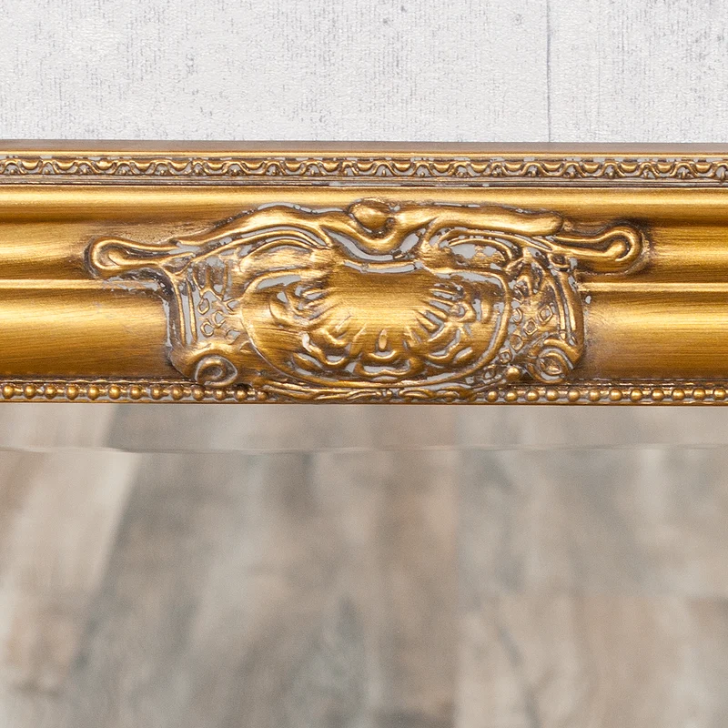 Eleganter Barock-Spiegel BESSA 80x60cm gold-antik Holzrahmen