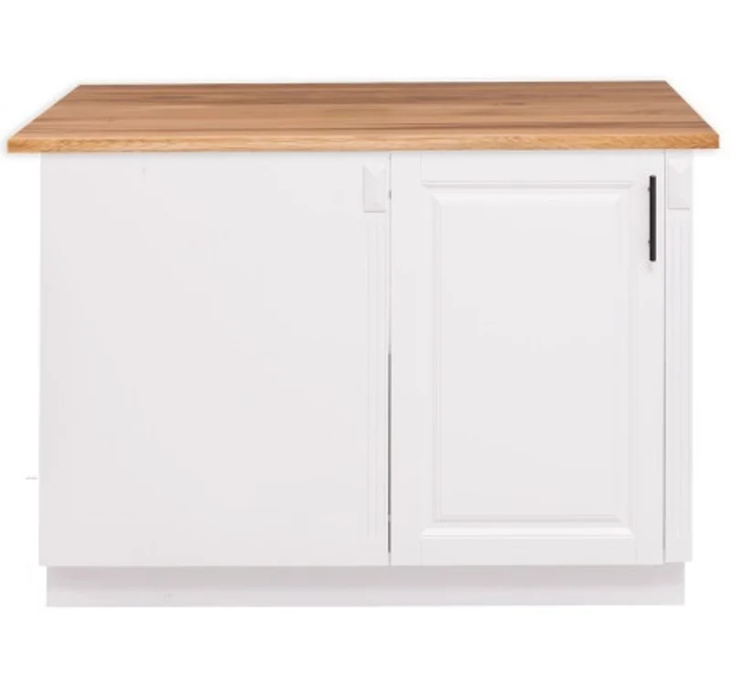 Casa Padrino Küchenschrank im Landhausstil mit 1 Tür und Eichenholzplatte, 120 x 60 x 89 cm