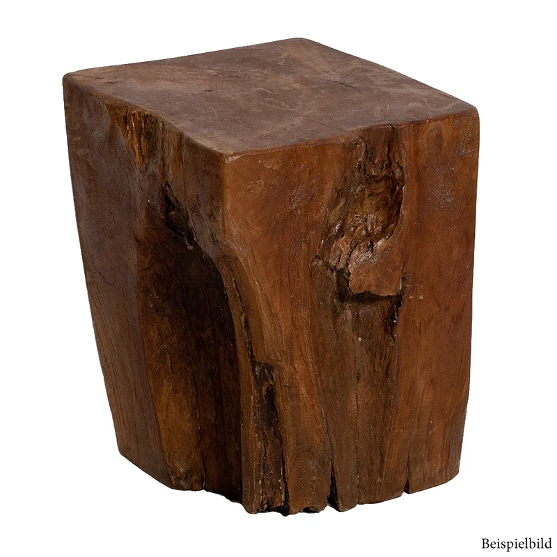 Beistelltisch Hocker HEAVY STOOL Teak Handmade massiv eckig