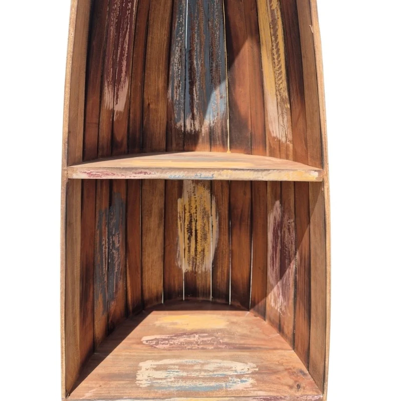 Dekoratives Bootsregal / Bücherregal LACI Jungle 150cm Massivholz