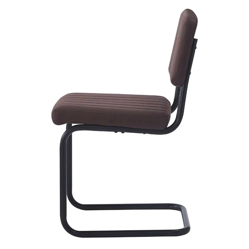 Klassiker Freischwinger LIBERA vintage-brau Mikrofaser Metallgestell