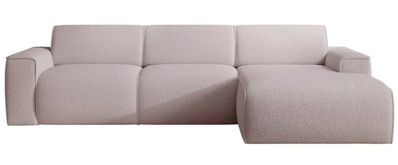 Ecksofa Bouvi L-förmig, rechtsseitig, beige Bouclé
