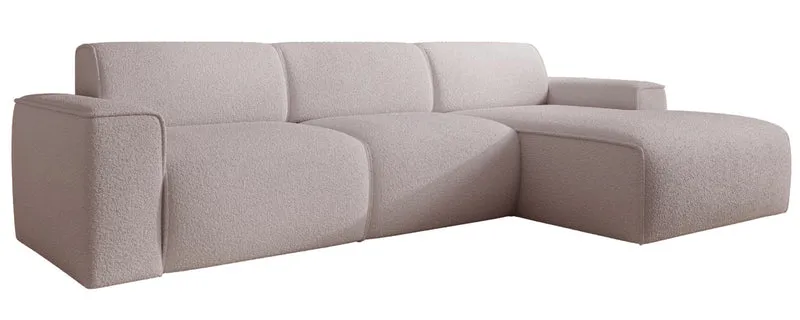 Ecksofa Bouvi L-förmig, rechtsseitig, beige Bouclé