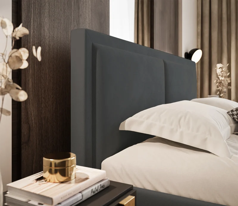 Polsterbett 180x200 cm Soave II mit Stauraum und Metallrahmen, Stahlvelours