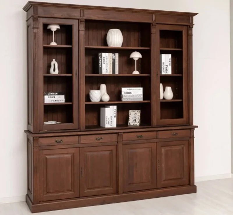 Casa Padrino Bücherregal im Landhausstil, 219 x 51 x H 190 cm