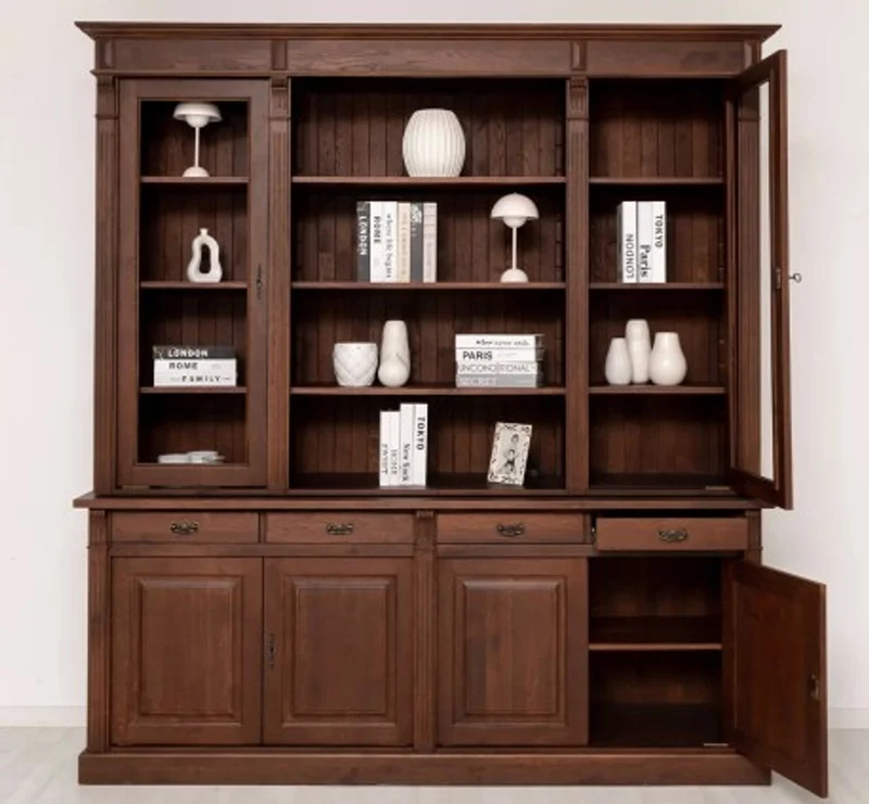 Casa Padrino Bücherregal im Landhausstil, 219 x 51 x H 190 cm