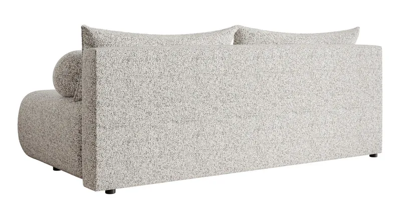 Dreisitziges Sofa Dandelino Mini mit Schlafunktion, beige Flechtoptik