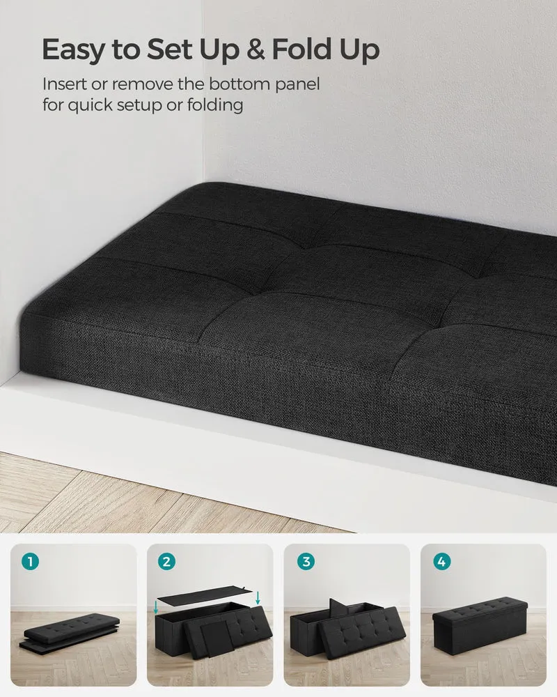 SONGMICS 110 cm Folding Storage Ottoman Bench, Padded Seat 🍁 All In One Marketplace Canada