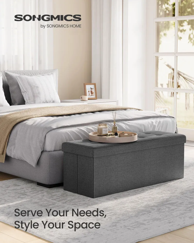 SONGMICS 110 cm Folding Storage Ottoman Bench, Padded Seat 🍁 All In One Marketplace Canada