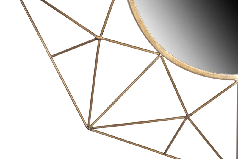 Retro-Design Spiegel DIAM 80cm messing Eisen