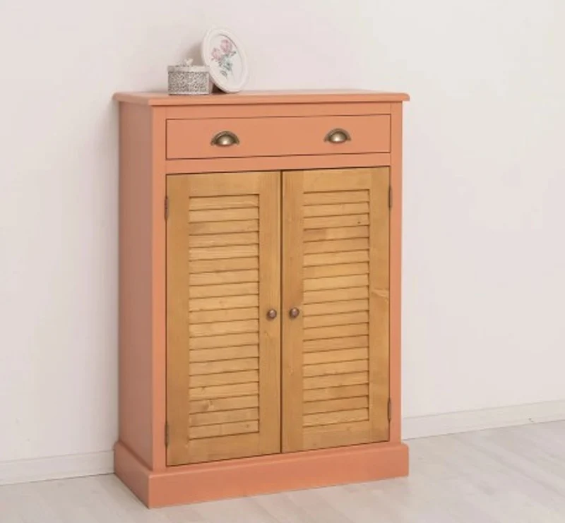Casa Padrino Kommode im Landhausstil mit 2 Türen und 1 Schublade, 85 x 37 x 120 cm